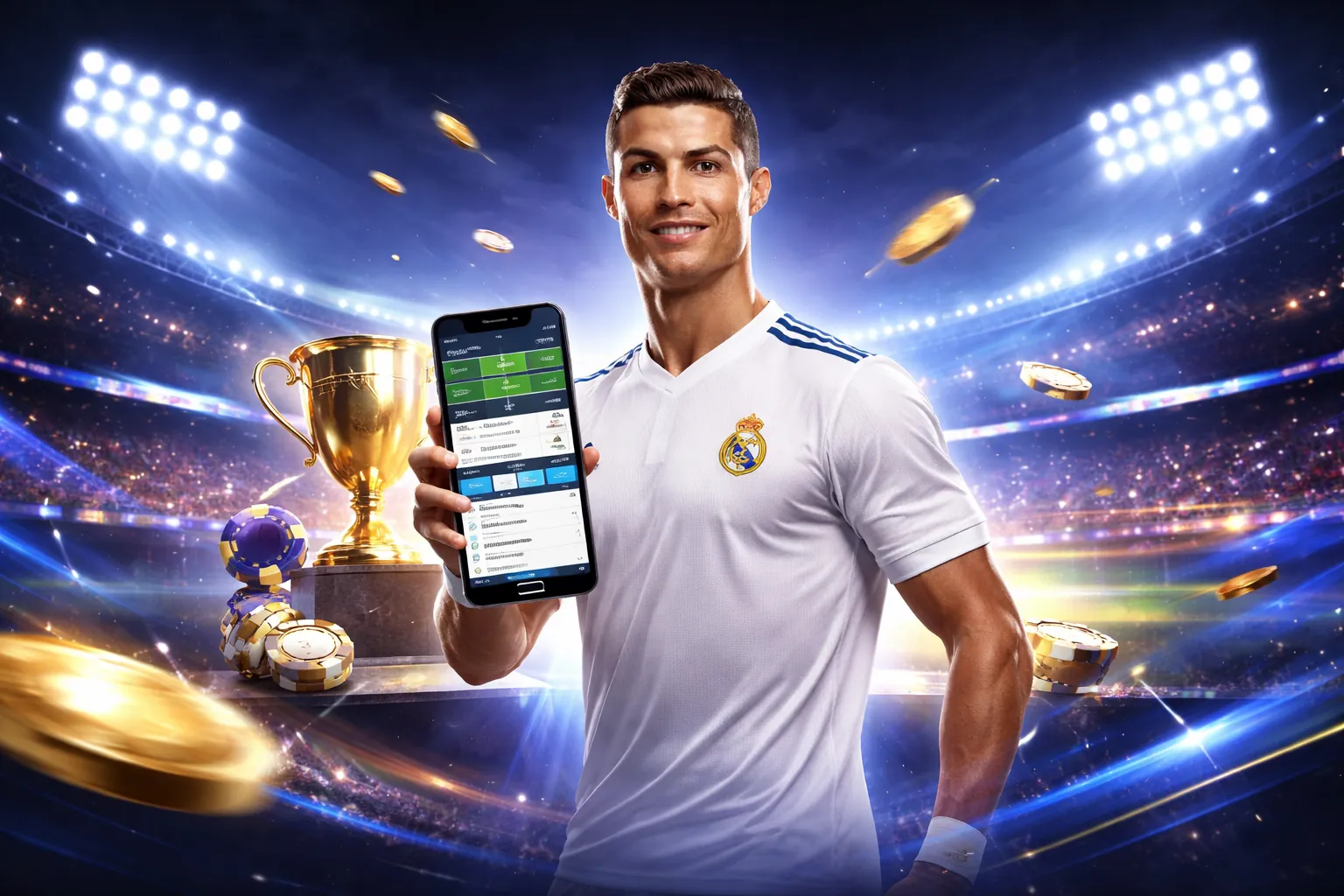 Sân vận động bóng đá với khán giả đang cổ vũ tại f8bet5